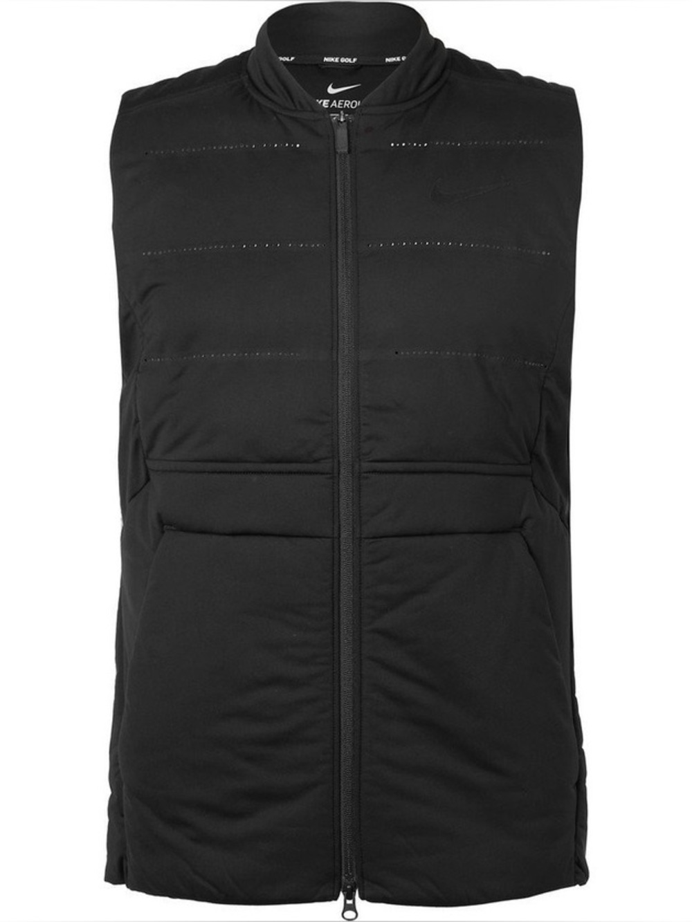 Nike areoloft active golf perforated qualited shell golf black vest jacket small